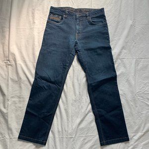 Prana Axiom jeans rinse wash dark denim mens 32x32 EUC